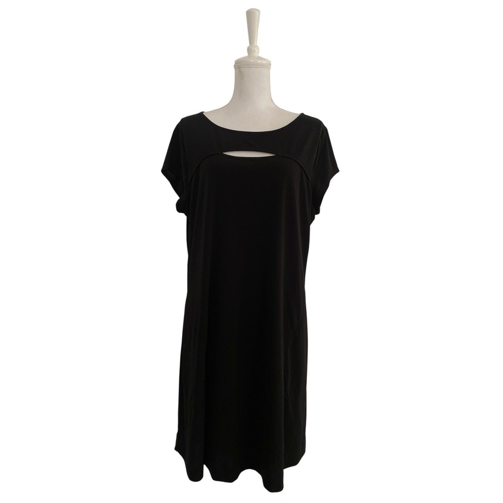 Soma Midi Black Dress Pockets Soft Large‎ Lined Pullover Nocturne